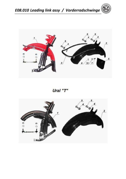 Sturzbügel des vorderen Kotflügels schwarz