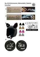 Helmohren mit Ural und Eisbär Logo schwarz
