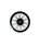 19" Rad (Scheibenbremse) unbereift, ohne Bremsscheibe, mit Bremsträger, Stahlfelge schwarz